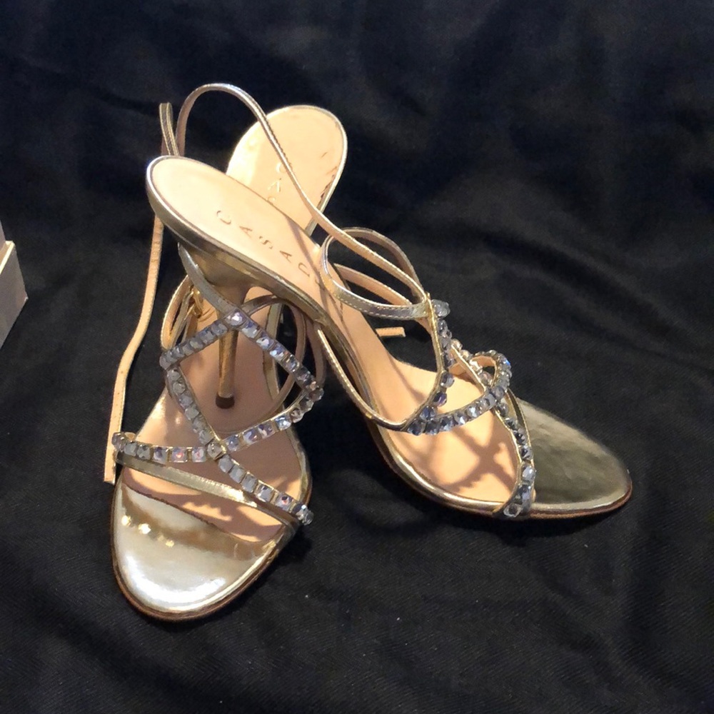 Casadei gold sandals